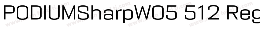 PODIUMSharpW05 512 Regular字体转换